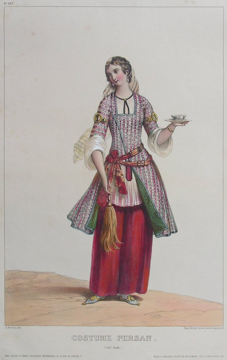 Lithograph - No. 107 Costume Persan (XIXe Siecle) - De